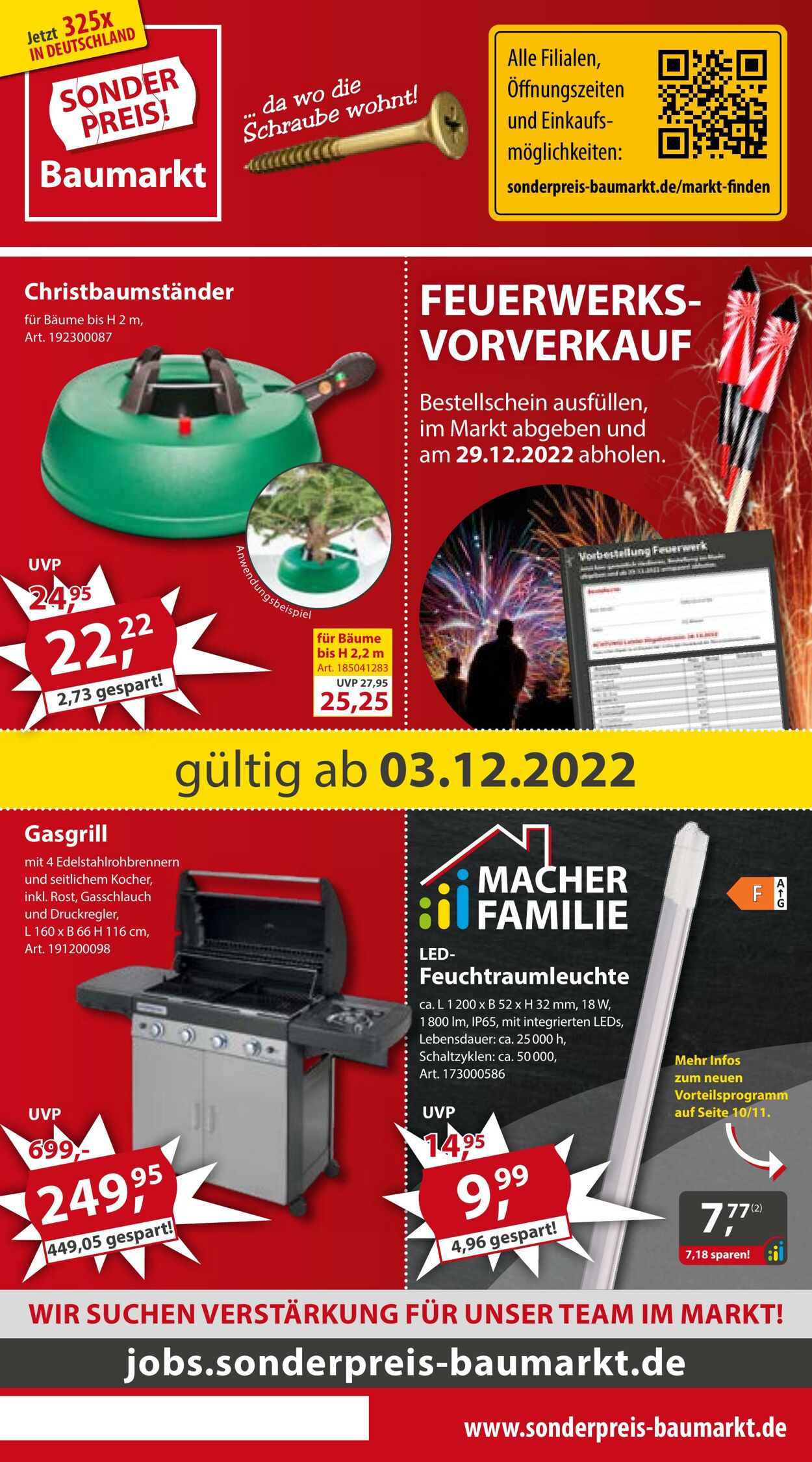 Prospekt Sonderpreis Baumarkt 03.12.2022 - 09.12.2022