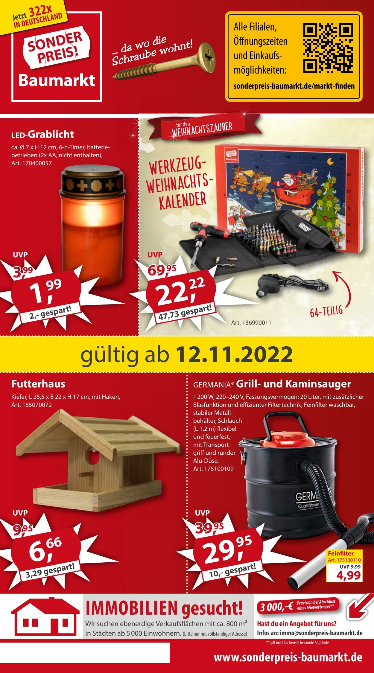 Prospekt Sonderpreis Baumarkt 12.11.2022 - 18.11.2022