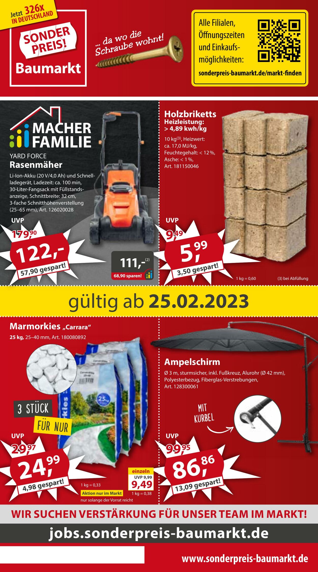 Prospekt Sonderpreis Baumarkt 25.02.2023 - 03.03.2023