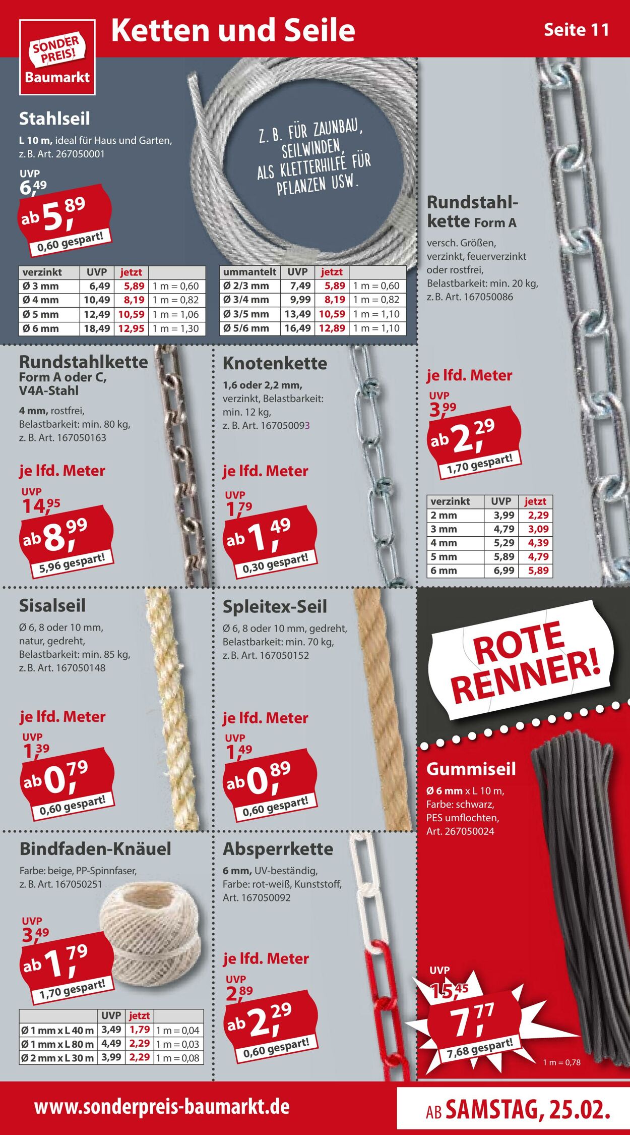 Prospekt Sonderpreis Baumarkt 25.02.2023 - 03.03.2023