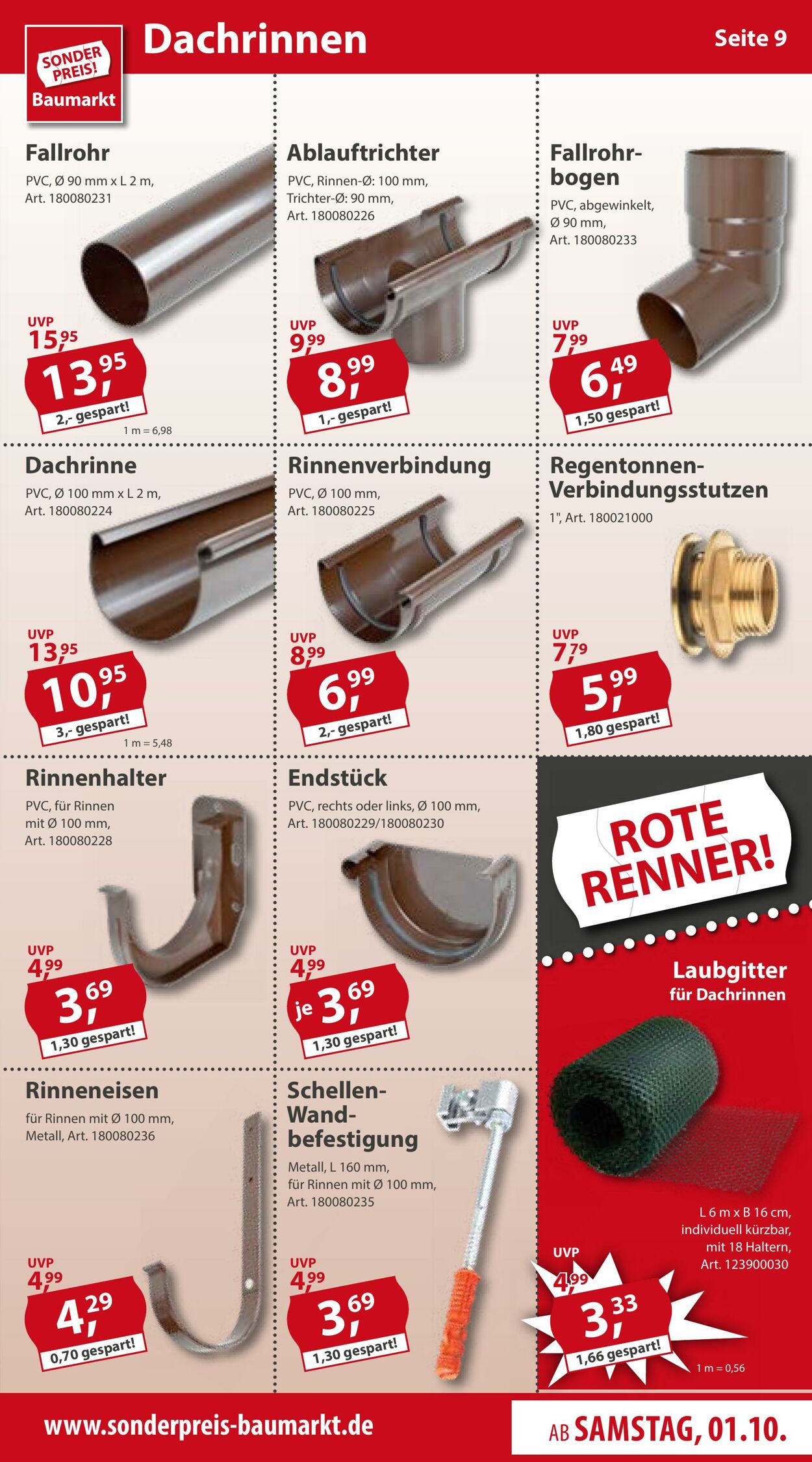 Prospekt Sonderpreis Baumarkt 01.10.2022 - 07.10.2022