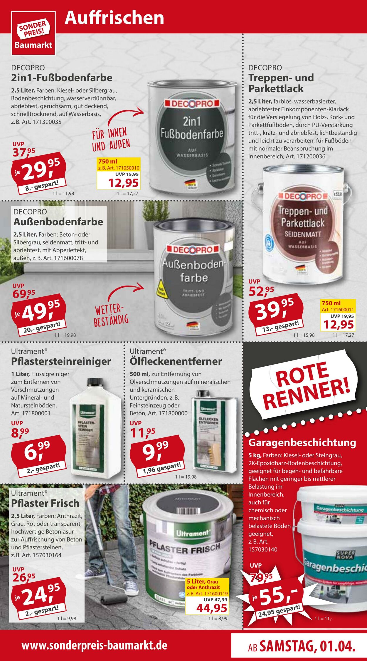 Prospekt Sonderpreis Baumarkt 01.04.2023 - 07.04.2023