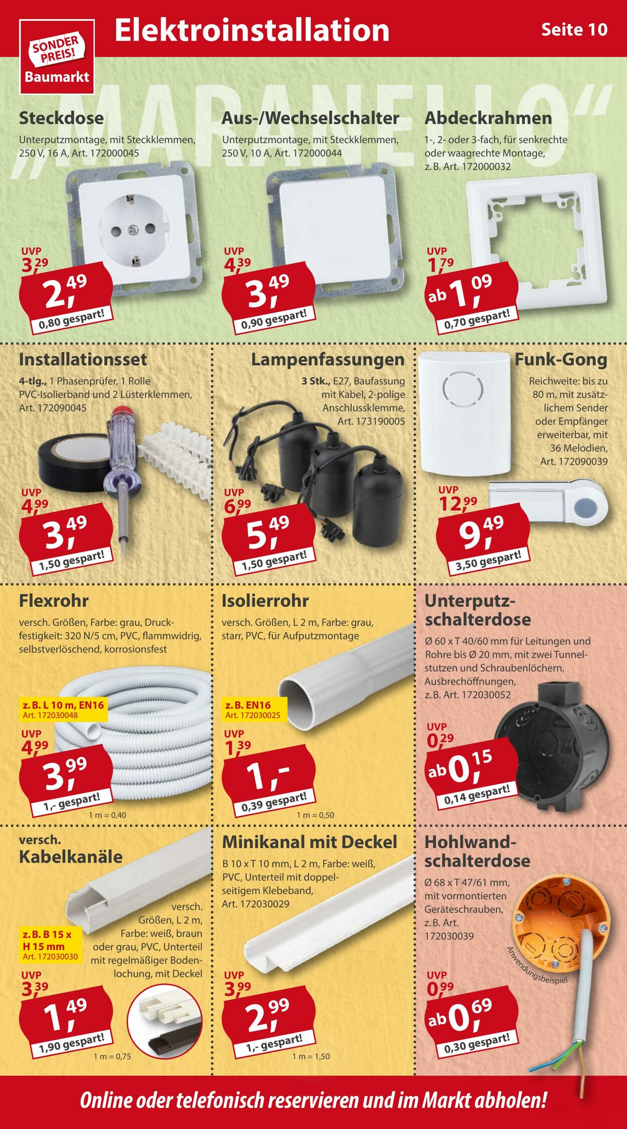 Prospekt Sonderpreis Baumarkt 29.10.2022 - 04.11.2022