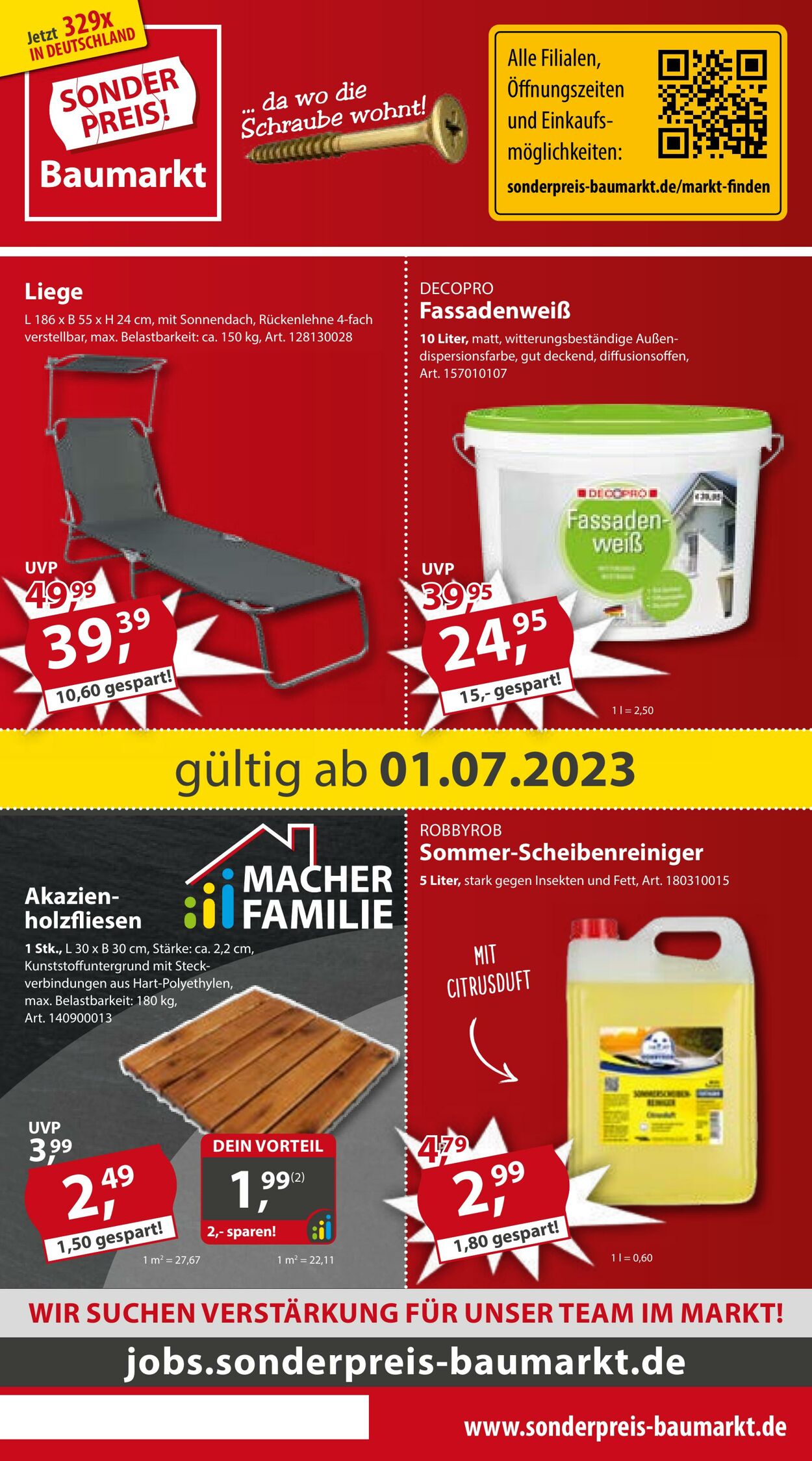 Prospekt Sonderpreis Baumarkt 01.07.2023 - 07.07.2023