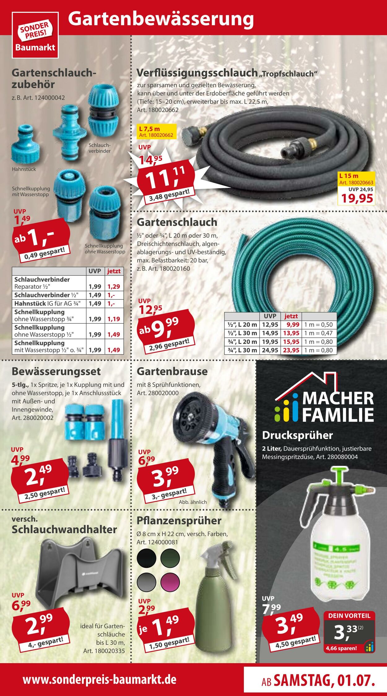 Prospekt Sonderpreis Baumarkt 01.07.2023 - 07.07.2023