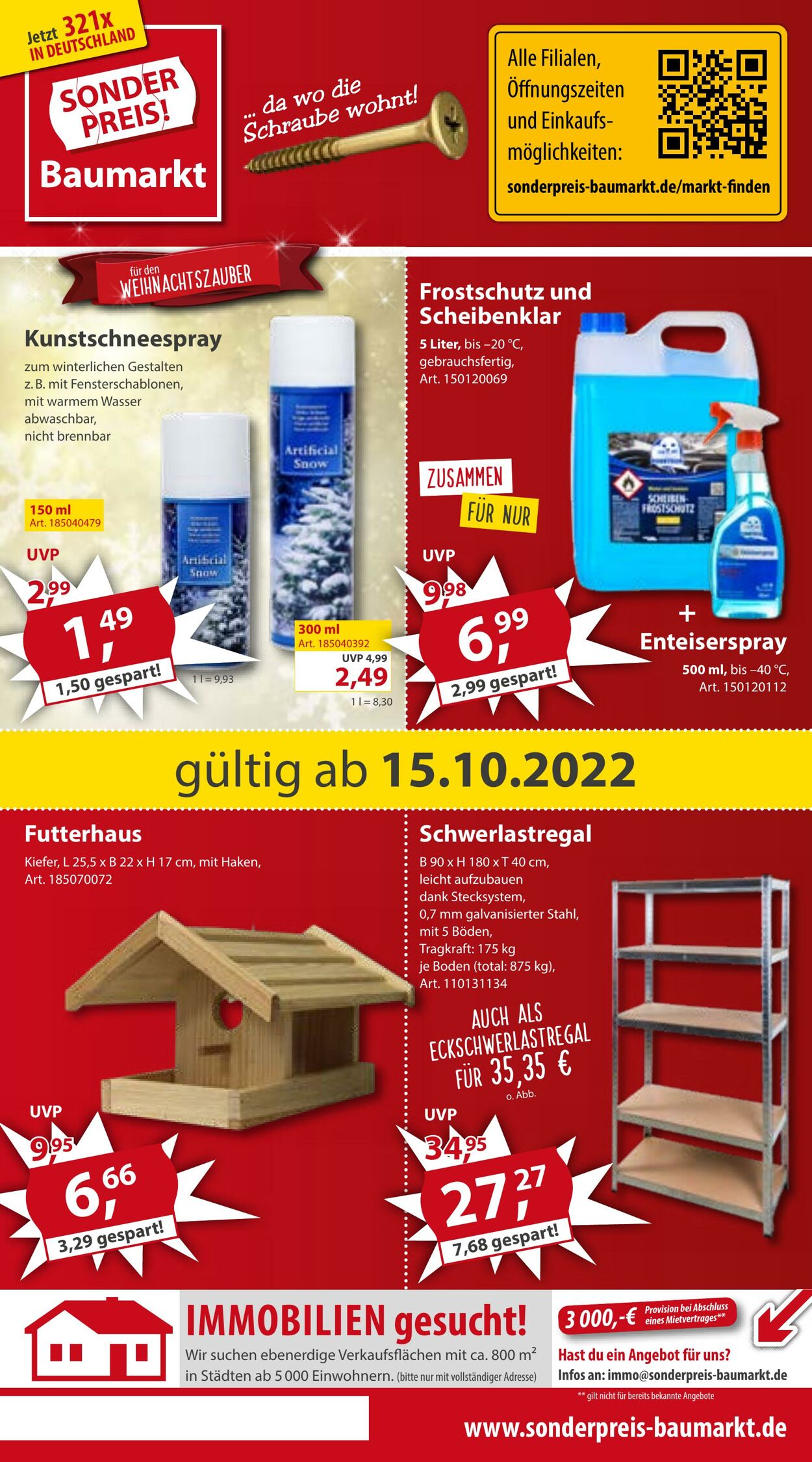 Prospekt Sonderpreis Baumarkt 15.10.2022 - 21.10.2022