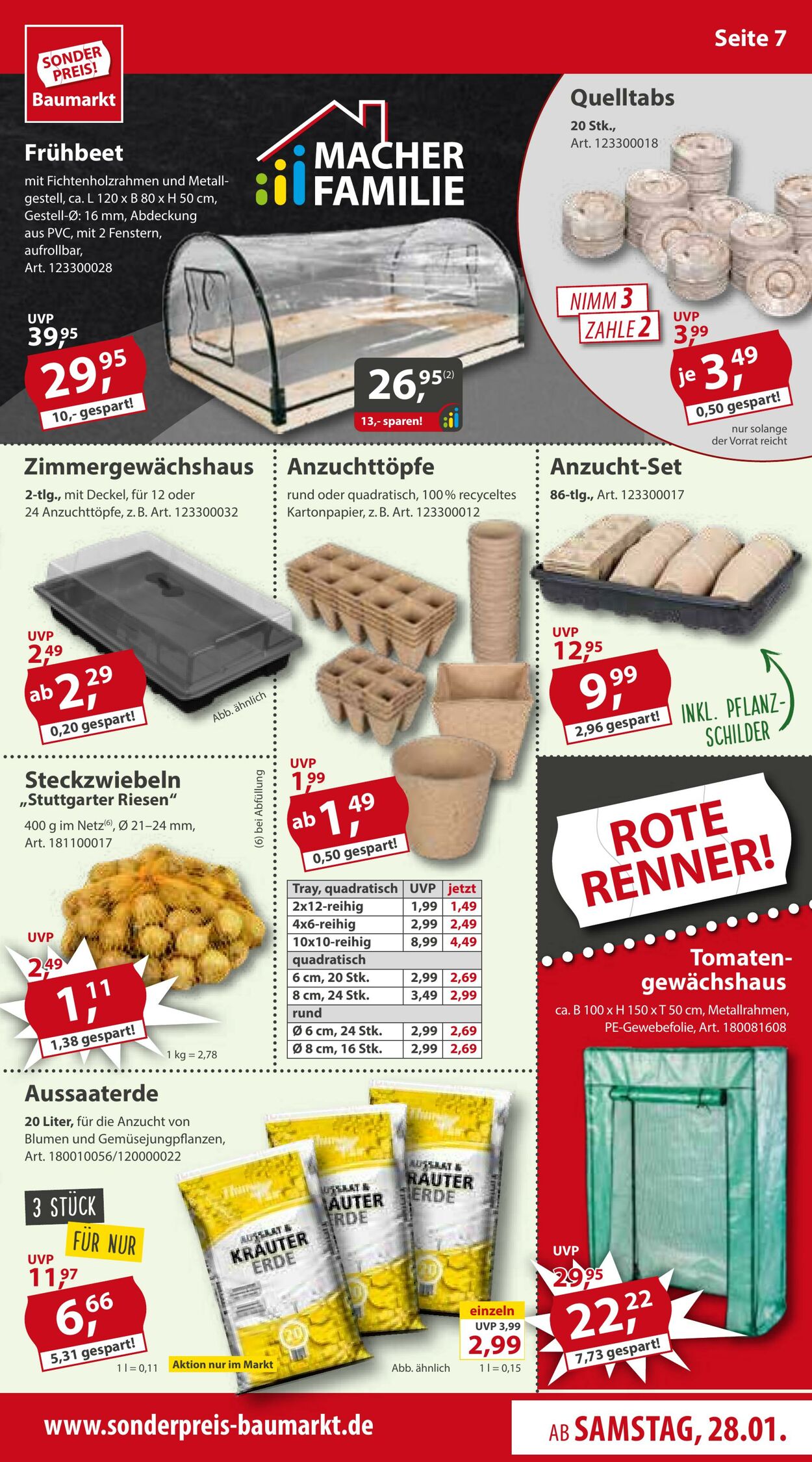 Prospekt Sonderpreis Baumarkt 28.01.2023 - 03.02.2023