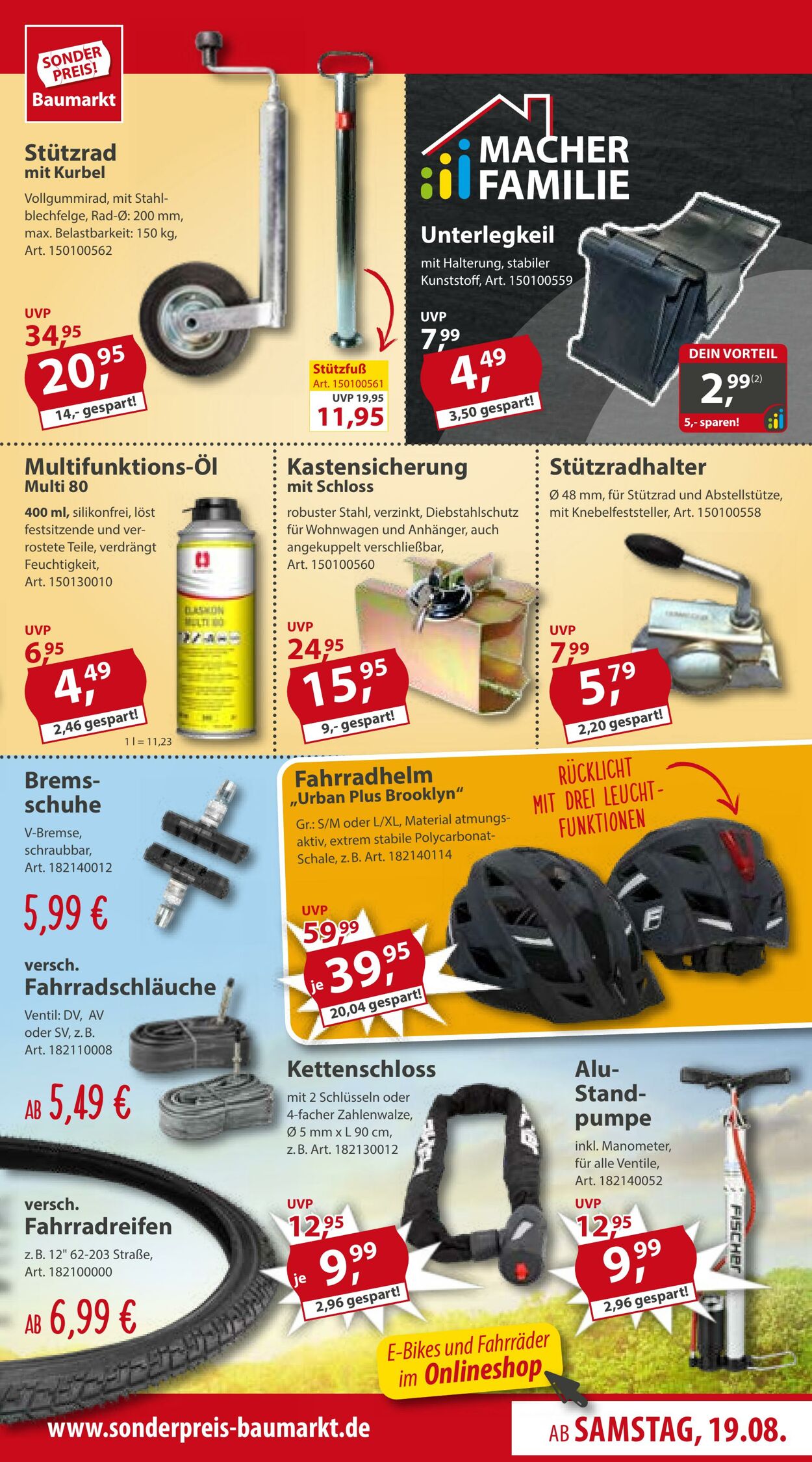 Prospekt Sonderpreis Baumarkt 19.08.2023 - 25.08.2023