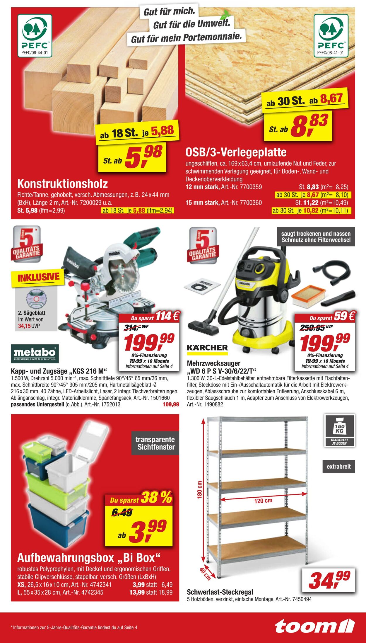 Prospekt Toom Baumarkt 13.08.2022 - 19.08.2022