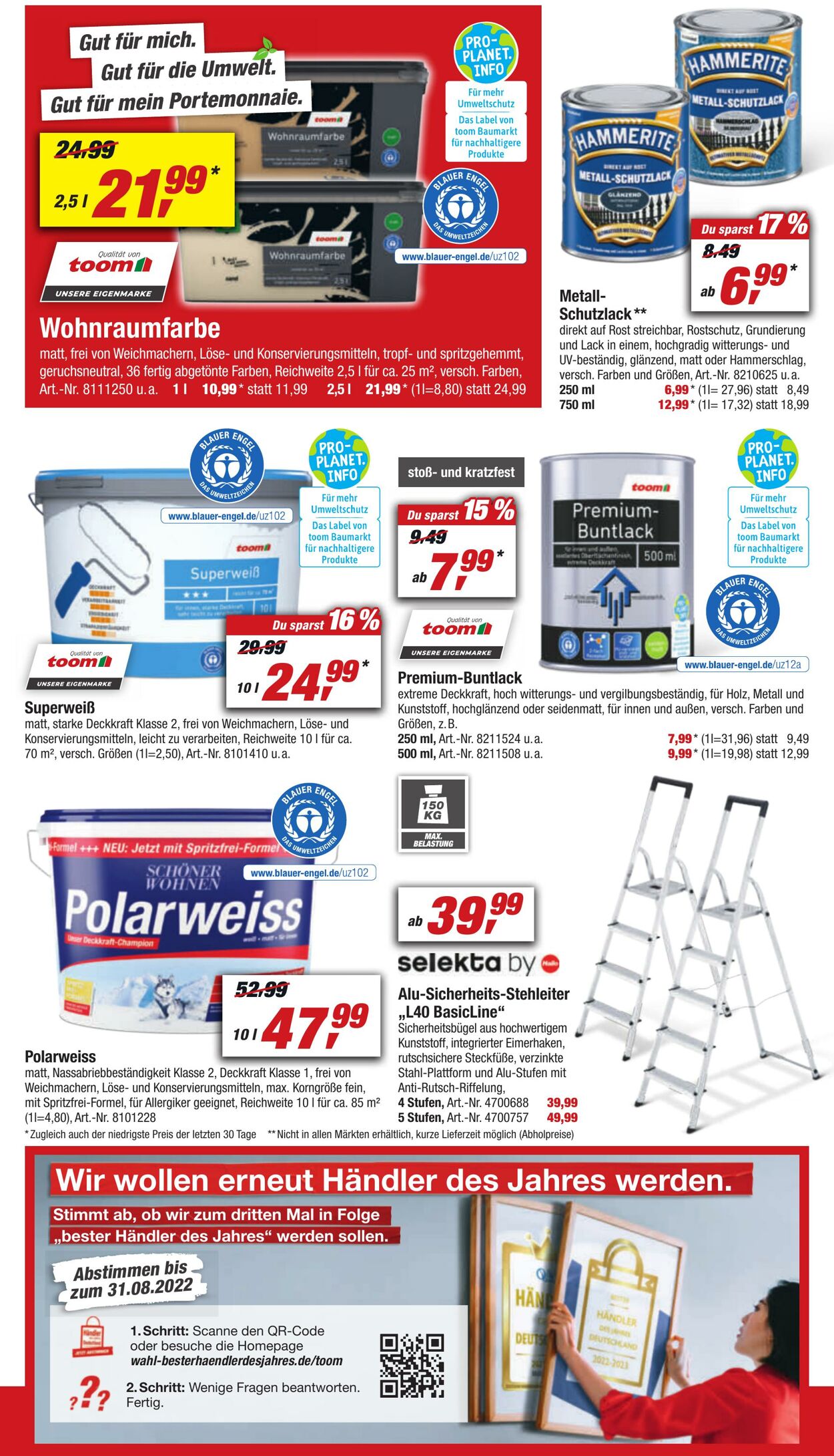 Prospekt Toom Baumarkt 13.08.2022 - 19.08.2022