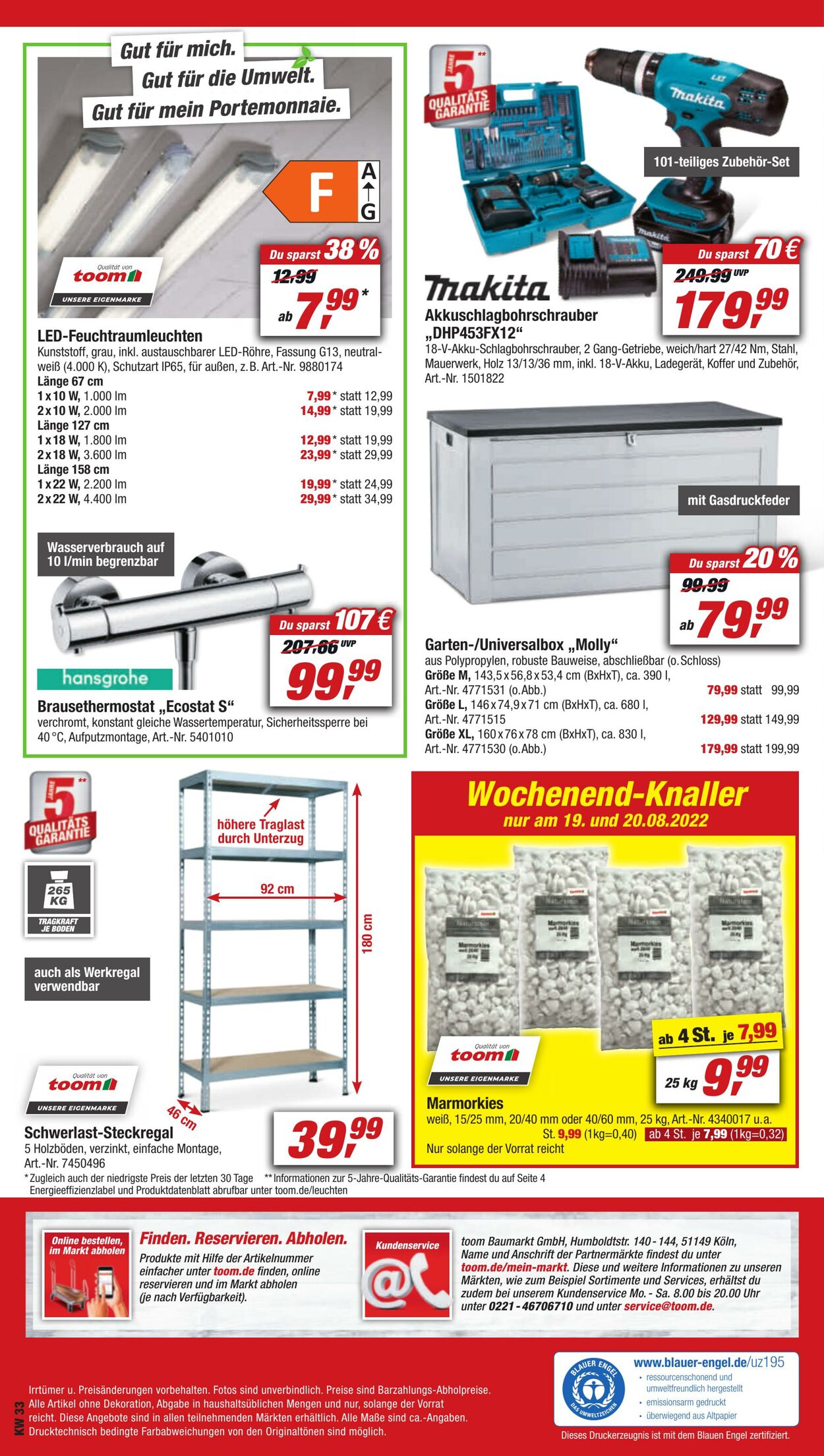 Prospekt Toom Baumarkt 13.08.2022 - 19.08.2022