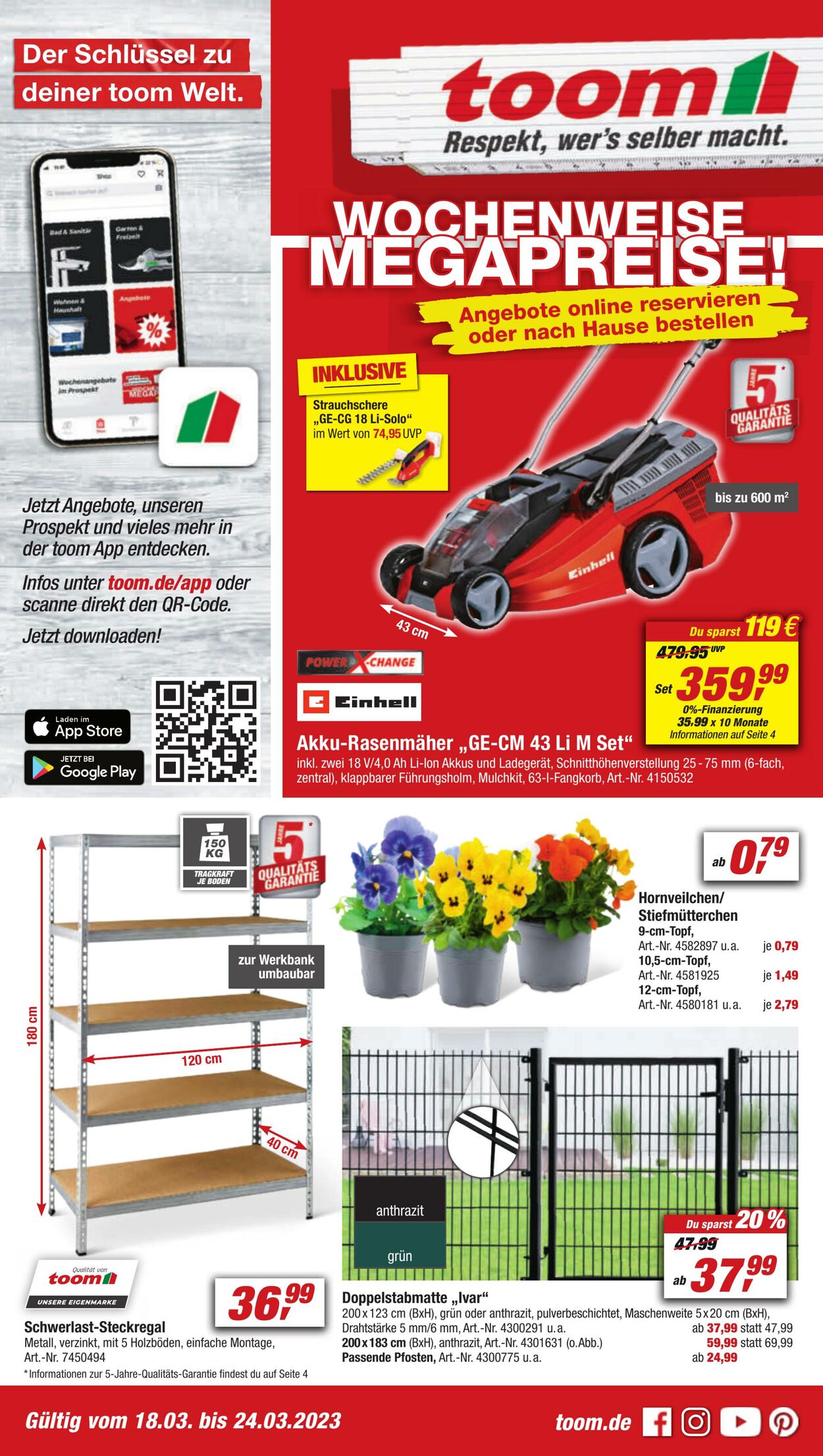 Prospekt Toom Baumarkt 18.03.2023 - 24.03.2023