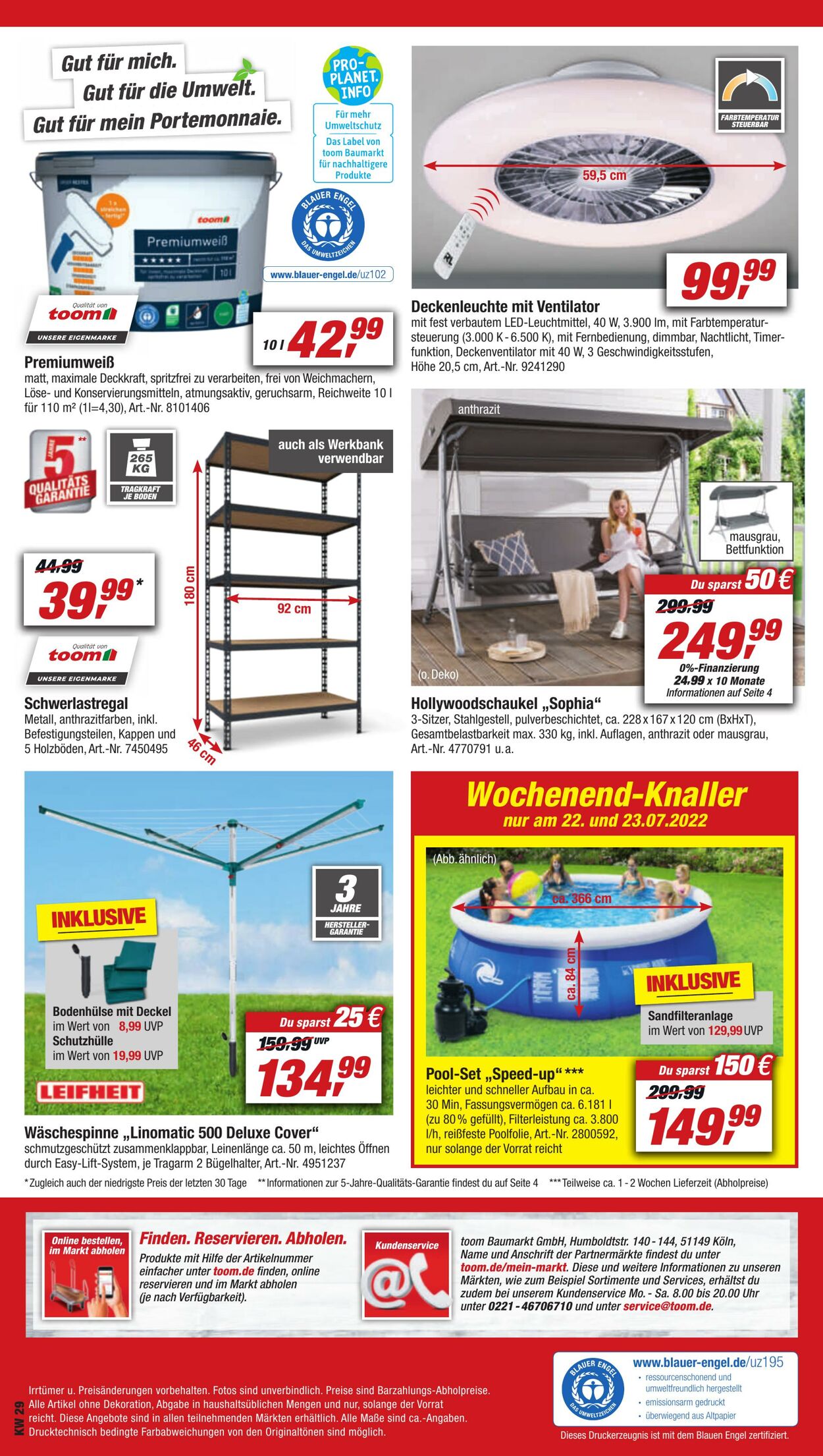 Prospekt Toom Baumarkt 16.07.2022 - 22.07.2022