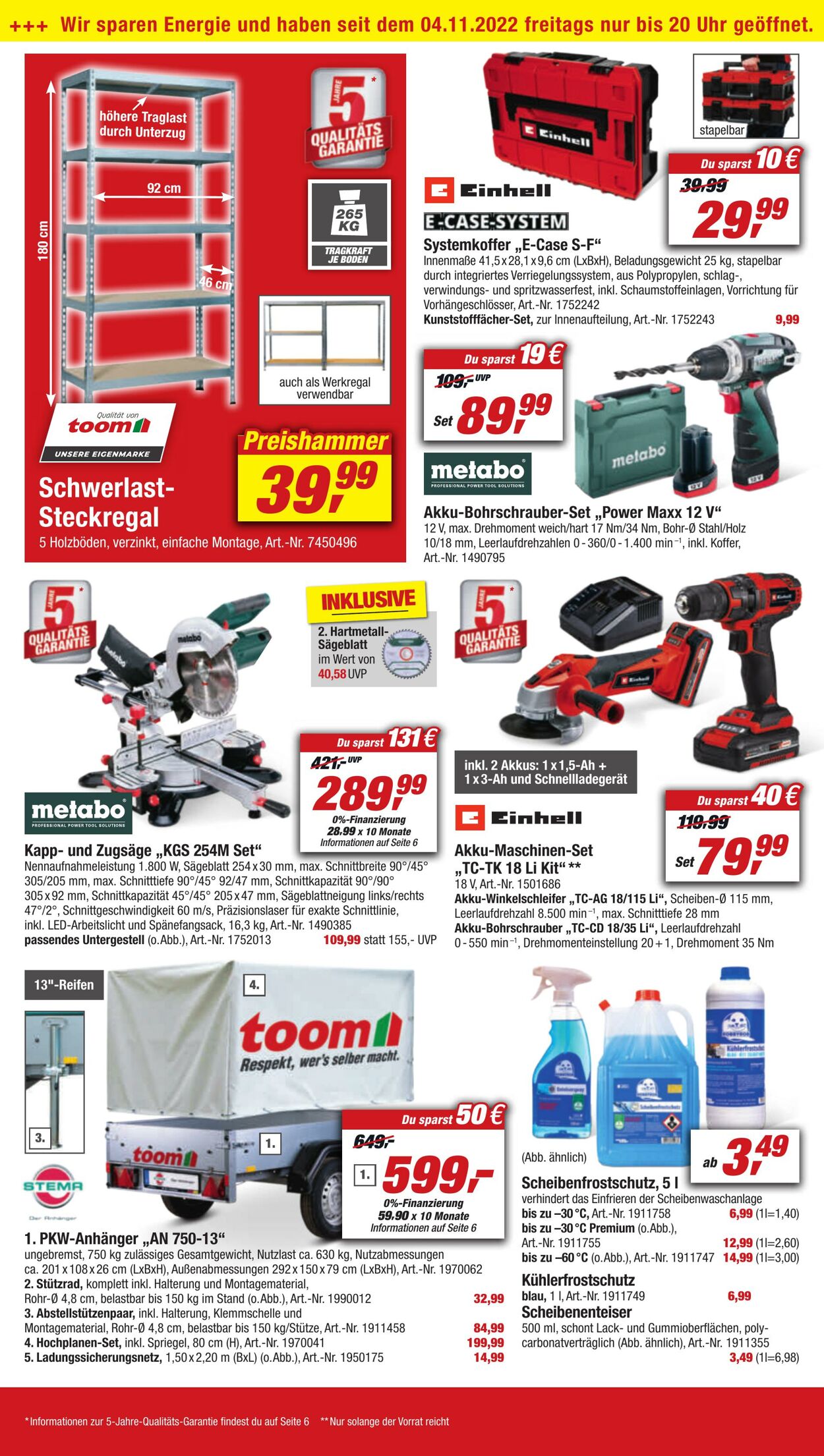 Prospekt Toom Baumarkt 19.11.2022 - 25.11.2022