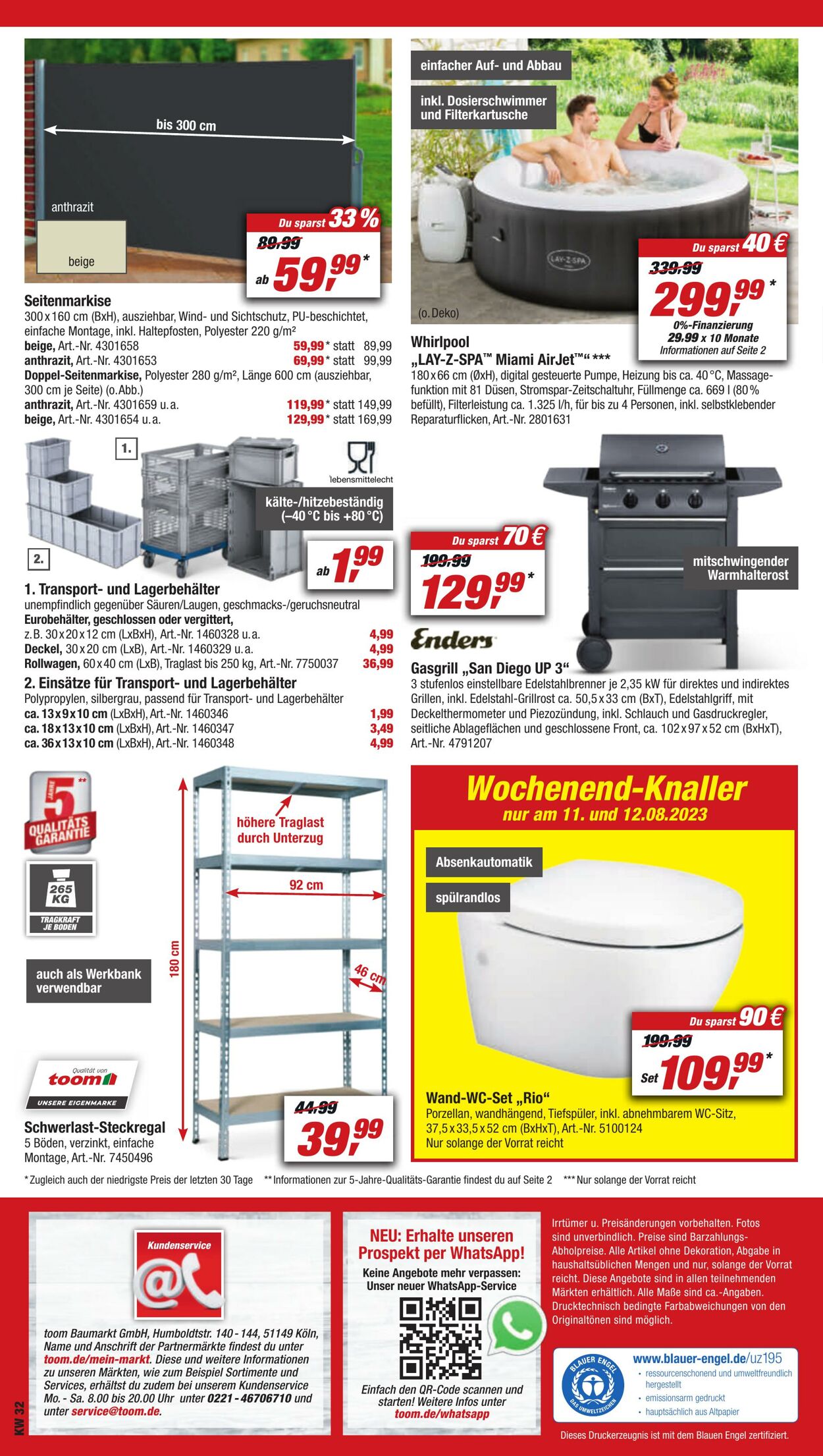 Prospekt Toom Baumarkt 05.08.2023 - 11.08.2023